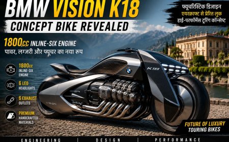 BMW Vision K18 Concept Bike Revealed: 1800cc इंजन वाली फ्यूचरिस्टिक लग्जरी बाइक ने मचाई सनसनी