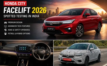 Honda City Facelift 2026 Spotted Testing in India – New Design, Hybrid Engine, ADAS Features & Expected Price