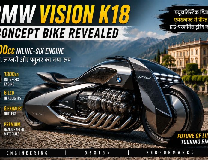 BMW Vision K18 Concept Bike Revealed: 1800cc इंजन वाली फ्यूचरिस्टिक लग्जरी बाइक ने मचाई सनसनी