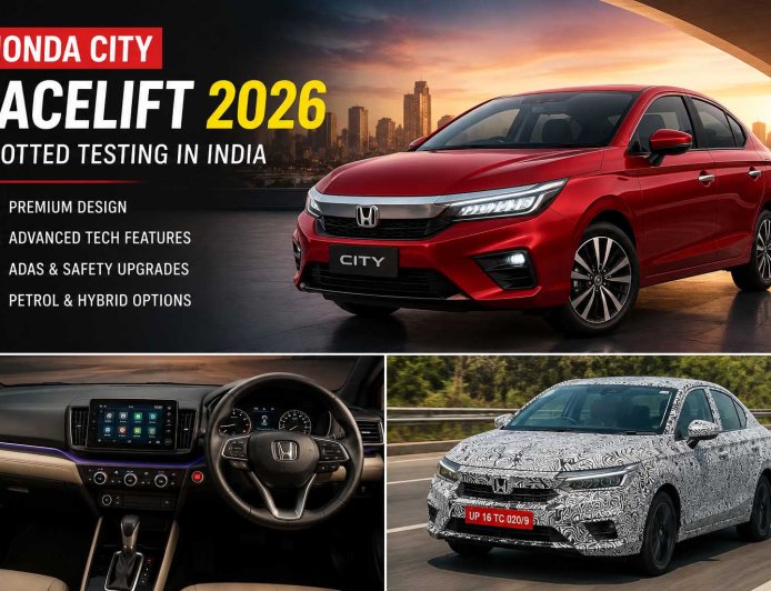 Honda City Facelift 2026 Spotted Testing in India – New Design, Hybrid Engine, ADAS Features & Expected Price