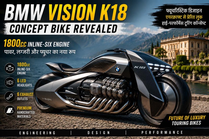 BMW Vision K18 Concept Bike Revealed: 1800cc इंजन वाली फ्यूचरिस्टिक लग्जरी बाइक ने मचाई सनसनी